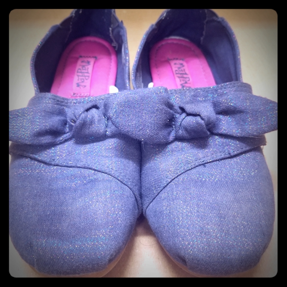 Girls' Glitter Slip Ons